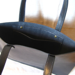 横型ぺったんこトートバッグ（黒色） 3枚目の画像