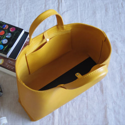 【人気】【受注生産】イタリア製オイルドレザーのＡ４ブリーフトートバッグ（手持ち） 4枚目の画像