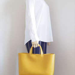【人気】【受注生産】イタリア製オイルドレザーのＡ４ブリーフトートバッグ（手持ち） 5枚目の画像