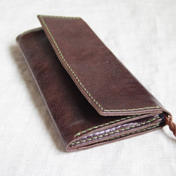 ラクダ革のシンプルな長財布（通帳入ります！） 5枚目の画像