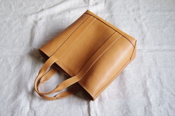【受注生産】キャンバストートのような革バッグ（見返し付） 別料金 ３タイプからお選びいただけます