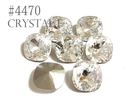 【2個セット】#4470スワロフスキーVカット Crystal F(クリスタルF) 10mm ラインストーンビジュー 2枚目の画像