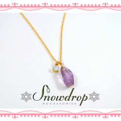 Amethyst Opal neckless 14kgf 3枚目の画像