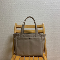 “ Light Box Tote”中號“ Beige✕Fine Rose”和泉純棉帆布[定做] 第2張的照片