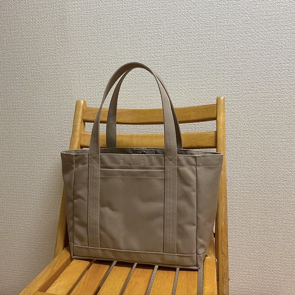 “ Light Box Tote”中號“ Beige✕Fine Rose”和泉純棉帆布[定做] 第3張的照片