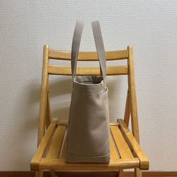 “ Light Box Tote”中號“ Beige✕Fine Rose”和泉純棉帆布[定做] 第4張的照片