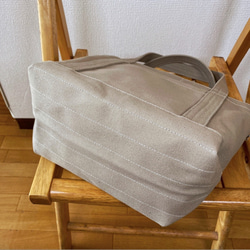 “簡單手提包” M 尺寸“蘑菇”/帆布手提包/倉敷帆布 8 號 [定做] 第5張的照片