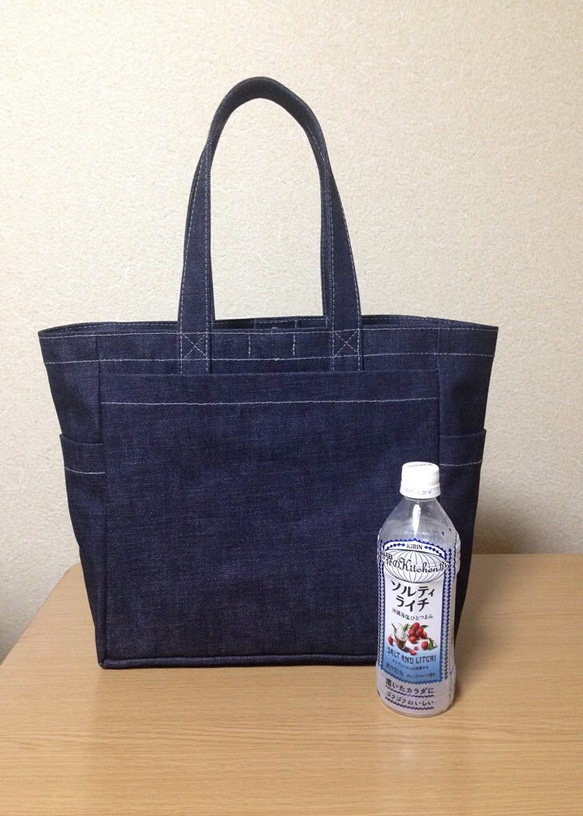 “盒子手提袋”高規格的牛仔手提包，岡山縣小島生產牛仔 第1張的照片