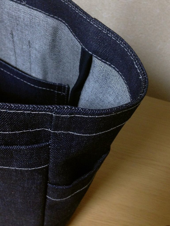 “盒子手提袋”高規格的牛仔手提包，岡山縣小島生產牛仔 第7張的照片
