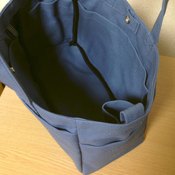 “盒子手提袋”水平尺寸帆布手提袋Rurikon倉敷帆布8號 第2張的照片