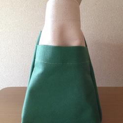 “盒子手提袋”水平尺寸“未漂白×葉綠”帆布手提袋帆布倉敷市第8號 第3張的照片