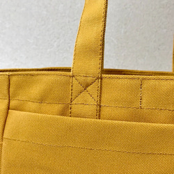 「箱型托特包」中型尺寸 「芥黃」帆布托特包 和泉木綿帆布【接單製作】 第9張的照片
