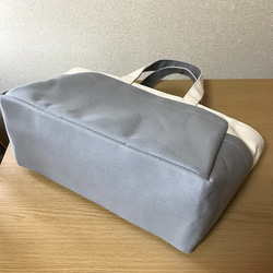 “Box Tote”水平尺寸“Generation×Grey”帆布手提包Kurashiki Canvas No. 8 [按訂單生 第7張的照片