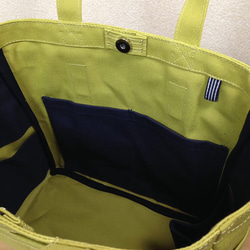 [按訂單生產“盒子手提袋”大尺寸“勺子綠字”帆布手提袋帆布倉敷市第8號 第6張的照片