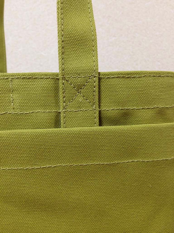 [按訂單生產“盒子手提袋”大尺寸“勺子綠字”帆布手提袋帆布倉敷市第8號 第9張的照片