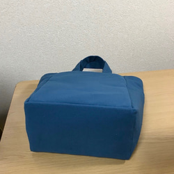 [訂購生產的“箱搬運箱”新鮮長度尺寸“礦物藍色”帆布手提袋倉敷帆布8號 第8張的照片