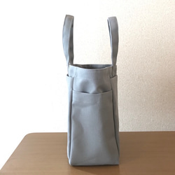 “Box Tote”小號“灰色”帆布手提包Kurashiki Canvas No. 8【訂購生產】 第2張的照片