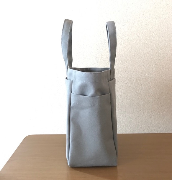 “Box Tote”小號“灰色”帆布手提包Kurashiki Canvas No. 8【訂購生產】 第2張的照片