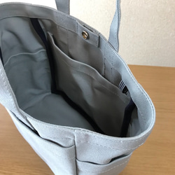 “Box Tote”小號“灰色”帆布手提包Kurashiki Canvas No. 8【訂購生產】 第5張的照片