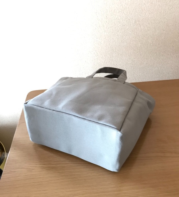 “Box Tote”小號“灰色”帆布手提包Kurashiki Canvas No. 8【訂購生產】 第6張的照片