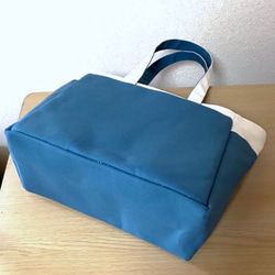 [訂單生產]“箱子手提包”中等大小“一代Ri×礦物藍”倉敷Hanafu 8 第8張的照片