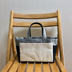 “Box Tote”迷你尺寸“Monotone Color”帆布手提包Kurashiki Canvas No. 8 [按訂單生產 第1張的照片