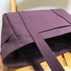 “口袋手提包”水平尺寸“Azuki”/帆布手提包/倉敷帆布8號[定做] 第7張的照片