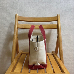 “Simple Tote”S 碼“Generation x Canyon Red”/帆布手提包/倉敷帆布8號【定做】 第3張的照片