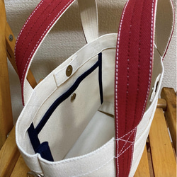 “Simple Tote”S 碼“Generation x Canyon Red”/帆布手提包/倉敷帆布8號【定做】 第4張的照片