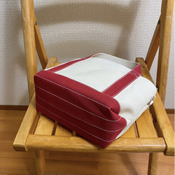 “Simple Tote”S 碼“Generation x Canyon Red”/帆布手提包/倉敷帆布8號【定做】 第6張的照片