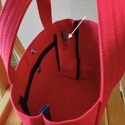 “Simple Tote”S 碼“Generation x Canyon Red”/帆布手提包/倉敷帆布8號【定做】 第5張的照片