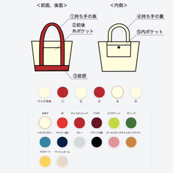 “Simple Tote”S 碼“Generation x Canyon Red”/帆布手提包/倉敷帆布8號【定做】 第9張的照片