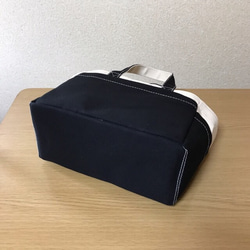 “Box Tote”迷你尺寸“Generated×Black（黑色）”帆布手提包Kurashiki Canvas No. 8 [ 第7張的照片