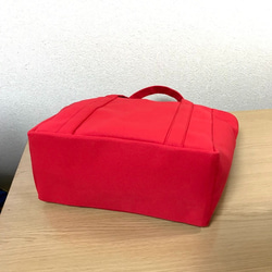“口袋手提袋”中號“紅色”帆布手提包倉敷帆布8號[按訂單生產] 第7張的照片