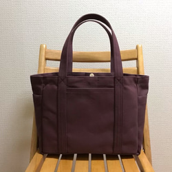 “口袋手提包”通勤手提包“Azuki”/帆布手提包/倉敷帆布 8 號 [定做] 第1張的照片