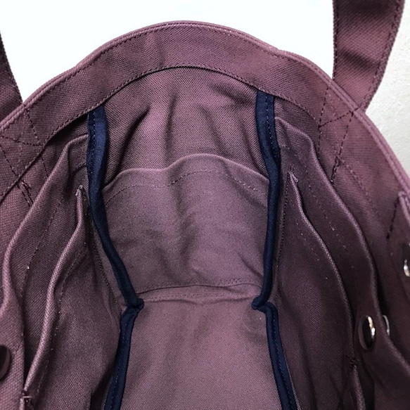 “口袋手提袋”中號“Azuki”帆布手提包倉敷帆布8號[訂單製作] 第7張的照片