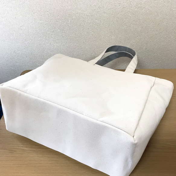 【訂購生產】“Box Tote”大號“Generation R×Grey”帆布手提包Kurashiki Canvas No. 8 第8張的照片