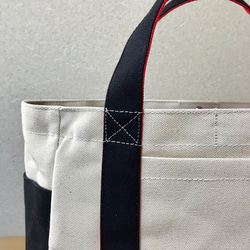“口袋手提包”水平尺寸“一代×黑色×紅色”倉敷帆布No. 8 [按訂單生產] 第9張的照片