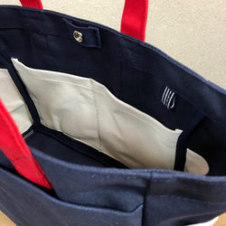 [訂購生產]“Box Tote”中號“Tricolor Color”帆布手提包Kurashiki Canvas No. 8 第5張的照片