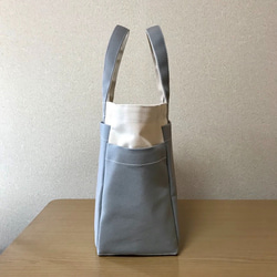 “Box Tote”通勤手提包“Generation x Grey”帆布手提包Kurashiki Canvas No. 8 [按 第3張的照片