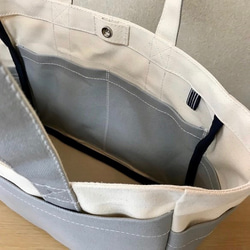 “Box Tote”通勤手提包“Generation x Grey”帆布手提包Kurashiki Canvas No. 8 [按 第5張的照片