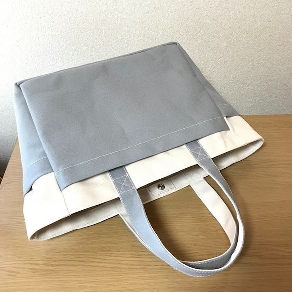 “Box Tote”通勤手提包“Generation x Grey”帆布手提包Kurashiki Canvas No. 8 [按 第8張的照片