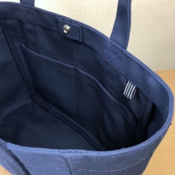 “Light Box tote”中號“Navy（紺）”帆布手提包Kurashiki Canvas No. 8 [按訂單生產] 第5張的照片