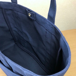 “Light Box tote”中號“Navy（紺）”帆布手提包Kurashiki Canvas No. 8 [按訂單生產] 第6張的照片