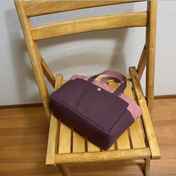 “ Box Tote”迷你尺碼“ Fine Rose x Azuki”倉敷帆布Izumi棉帆布[定做] 第7張的照片