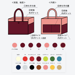 “ Box Tote”迷你尺碼“ Fine Rose x Azuki”倉敷帆布Izumi棉帆布[定做] 第10張的照片