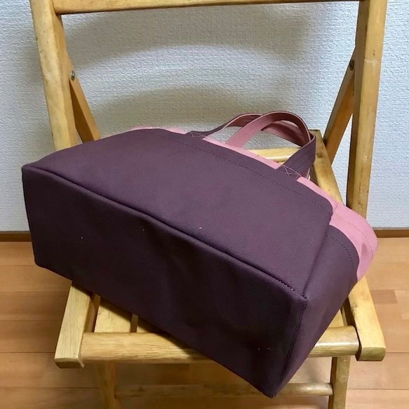 “盒子手提包”橫向尺寸“精緻玫瑰x Azuki”倉敷帆布Izumi棉帆布[訂單生產] 第7張的照片
