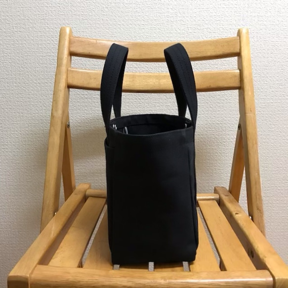 “Light Box手提包”小號“黑色”帆布手提包Kurashiki Canvas No. 8 [按訂單生產] 第2張的照片