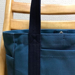 “口袋手提袋”中號“礦物藍×海軍（紺）”倉敷帆布8號[訂單生產] 第7張的照片