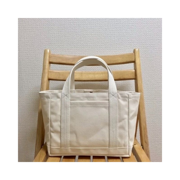 “Light box tote”小號“Generation”帆布托特包倉敷帆布8號【定做】 第1張的照片